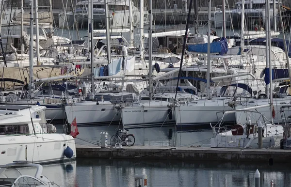 Italy, Sicily, Mediterranean sea, Marina di Ragusa; 9 December 2016, luxury yachts in the port - EDITORIAL — Stock Photo, Image