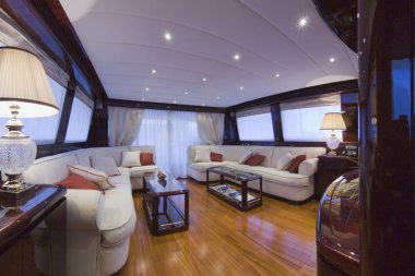 İtalya, Tuscany, Viareggio, 88' lüks yat, yemek