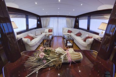 İtalya, Tuscany, Viareggio, 88' lüks yat, yemek