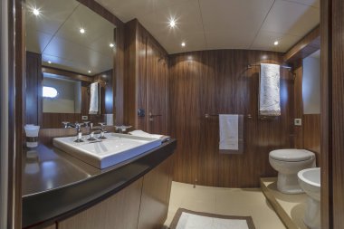 İtalya, viareggio, 82' lüks yat, Konuklar banyo