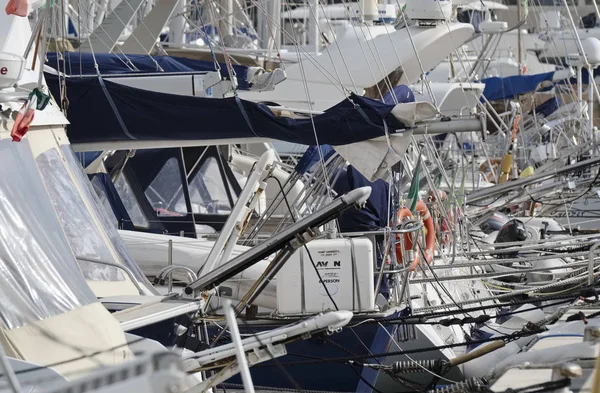 Italy, Sicily, Mediterranean sea, Marina di Ragusa; 15 February 2017, luxury yachts in the port - EDITORIAL — Stock Photo, Image