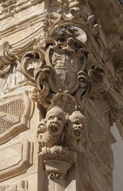 İtalya, Sicilya, Scicli (Ragusa ili), Barok Beneventano Sarayı (18. yüzyıl A.C..)