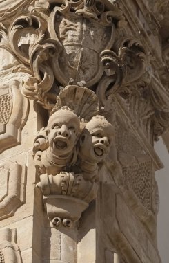 İtalya, Sicilya, Scicli (Ragusa ili), Barok Beneventano Sarayı (18. yüzyıl A.C..)