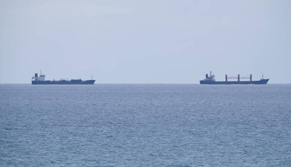 Italy, Sicily, Mediterranean sea, Cargo ships