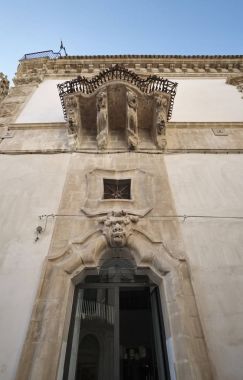 İtalya, Sicilya, Scicli (Ragusa ili), Barok Beneventano Sarayı (18. yüzyıl A.C..)