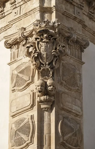 İtalya, Sicilya, Scicli (Ragusa ili), Barok Beneventano Sarayı (18. yüzyıl A.C..)