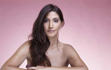 İtalya, güzel bir kadın portresi stüdyo