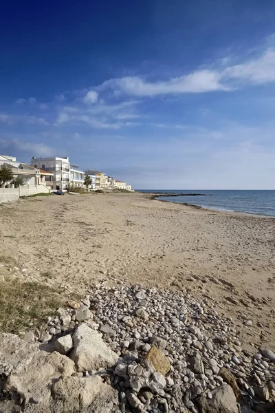 Italia Sicilia Mar Mediterráneo Costa Sureste Casuzze Provincia Ragusa Casas — Foto de Stock