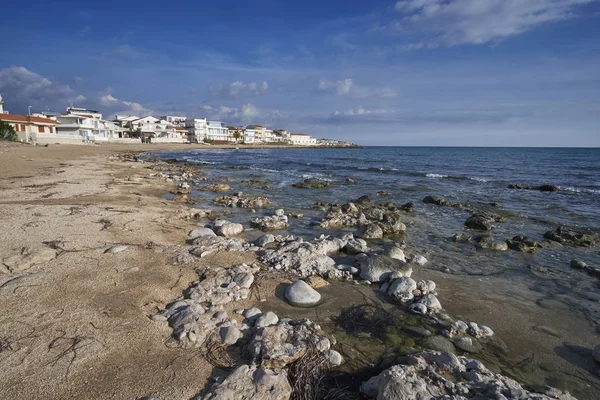 Italia Sicilia Mar Mediterraneo Costa Sud Est Casuzze Ragusa Case — Foto Stock