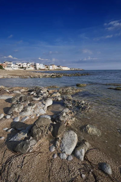 Italien Sizilien Mittelmeer Südostküste Casuzze Provinz Ragusa Häuser Strand — Stockfoto
