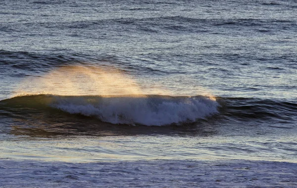 Італія Середземне Море Морські Хвилі Заході Сонця — стокове фото
