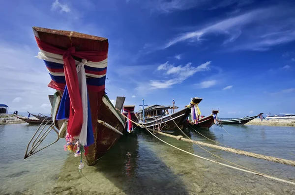 Thailand Koh Phangan Phangan Island Lokale Hölzerne Fischerboote Ufer — Stockfoto