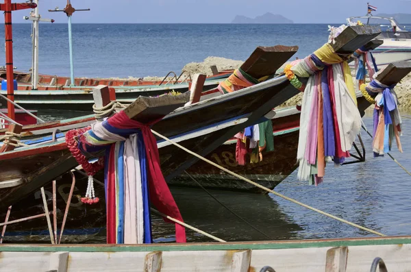 Thailand Koh Phangan Phangan Island Lokale Hölzerne Fischerboote Ufer — Stockfoto