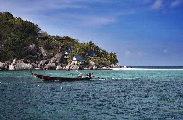 Ταϊλάνδη Koh Nangyuan Nangyuan Νησί Θέα Της Ακτογραμμής Και Ένα — Φωτογραφία Αρχείου