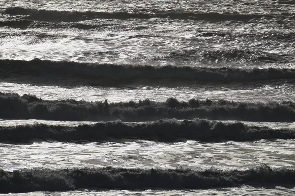 Italy Sicily Mediterranean Sea Rough Sea Waves — Stock Photo, Image