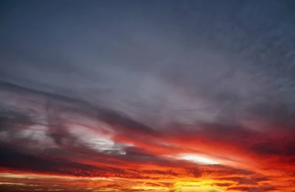 Itálie Sicílie Mraky Obloze Při Západu Slunce — Stock fotografie