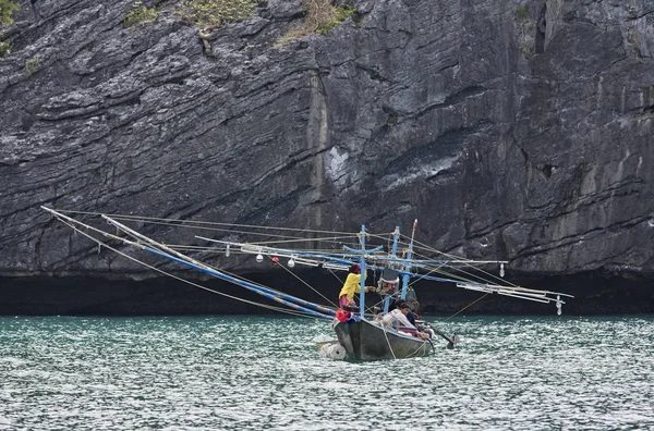 Thailandia Koh Samui Samui Island Marzo 2007 Pescatori Locali Sulla — Foto Stock