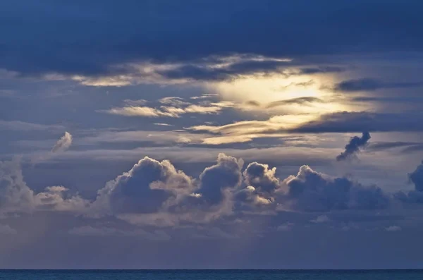 Talya Sicilya Akdeniz Sicilya Kanalı Nda Kışın Fırtına Bulutları — Stok fotoğraf