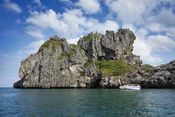 Tailandia Koh Nangyuan Isla Nangyuan Buceadores Piel Nadando Las Aguas — Foto de Stock