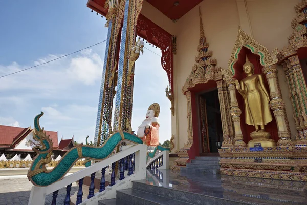 Tajlandia Koh Samui Wyspie Samui Plai Laem Buddyjskiej Świątyni Wat — Zdjęcie stockowe