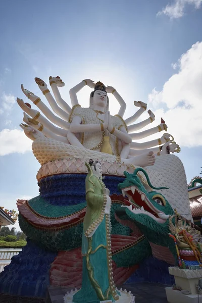 Thaiföld Koh Samui Samui Sziget Plai Laem Buddhista Templom Wat — Stock Fotó