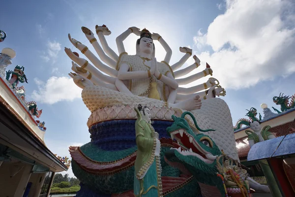 Thaiföld Koh Samui Samui Sziget Plai Laem Buddhista Templom Wat — Stock Fotó