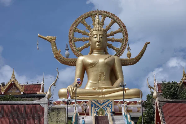 Thaiföld Koh Samui Samui Sziget Phra Yai Buddhista Templom Wat — Stock Fotó