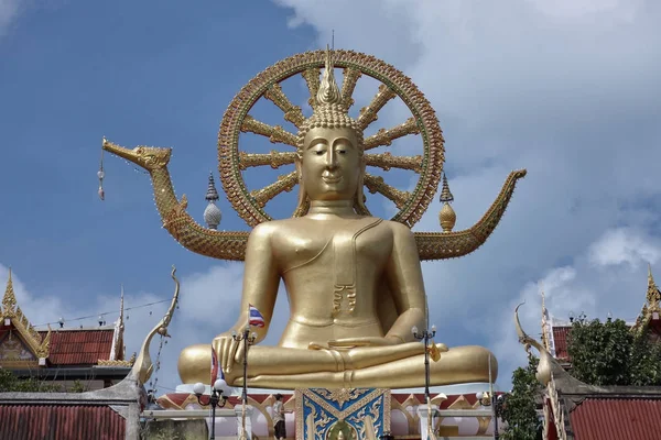 Thaiföld Koh Samui Samui Sziget Phra Yai Buddhista Templom Wat — Stock Fotó