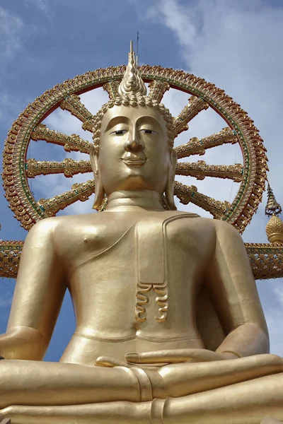 泰国苏梅岛 苏梅岛 帕艾佛寺 Wat Phra 金大佛 — 图库照片