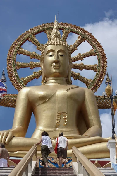 Tajlandia Koh Samui Wyspie Samui Phra Yai Buddyjskiej Świątyni Wat — Zdjęcie stockowe