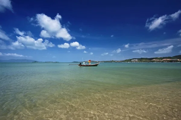 Thajsko Koh Samui Ostrov Samui Místní Dřevěné Rybářské Lodi — Stock fotografie