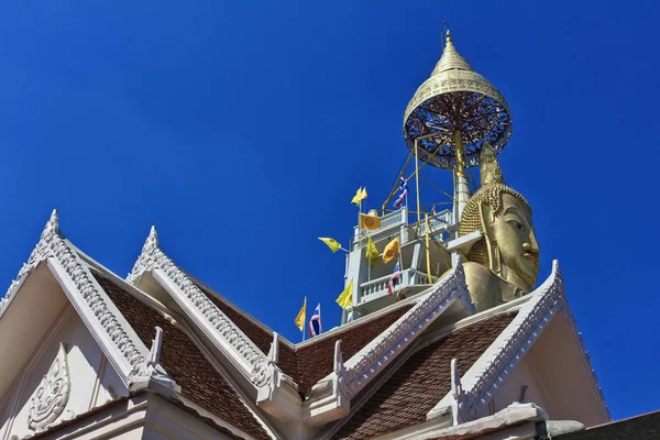 Thaiföld Bangkok Méter Magas Állandó Buddha Phrasiariyametri Indrawiharn Temple Wat — Stock Fotó