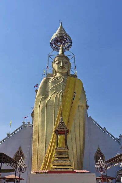 Μπανγκόκ Ταϊλάνδη Μέτρα Ψηλά Στέκεται Phrasiariyametri Βούδα Στο Ναό Indrawiharn — Φωτογραφία Αρχείου