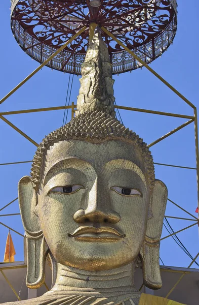 Thajsko Bangkok Metrů Vysoká Stojící Buddha Phrasiariyametri Indrawiharn Temple Wat — Stock fotografie