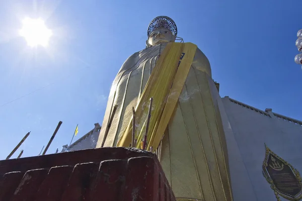 Thajsko Bangkok Metrů Vysoká Stojící Buddha Phrasiariyametri Indrawiharn Temple Wat — Stock fotografie