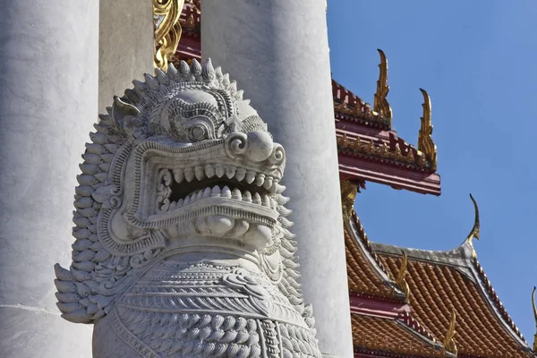 Thailand Bangkok Dusit District Benjamabopit Templet Wat Benjamabopit Två Marmor — Stockfoto