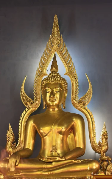 Thailand Bangkok Dusit Distrikt Benjamabopit Tempel Wat Benjamabopit Goldener Buddha — Stockfoto