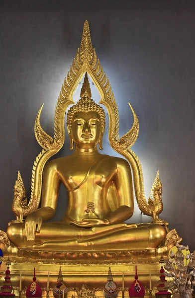 Thailand Bangkok Dusit District Benjamabopit Temple Wat Benjamabopit Golden Buddha — Stock Photo, Image