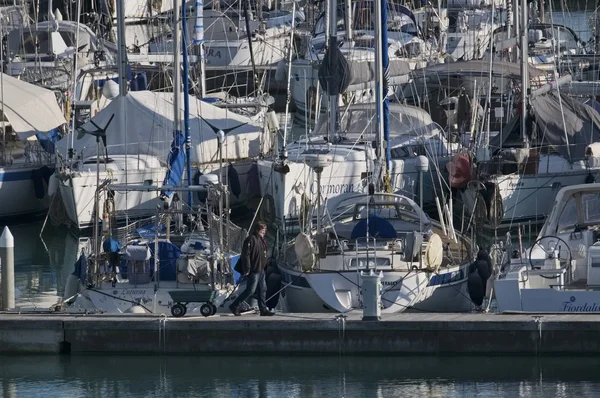 Italy Sicily Mediterranean Sea Marina Ragusa February 2018 People Luxury — Stock Photo, Image