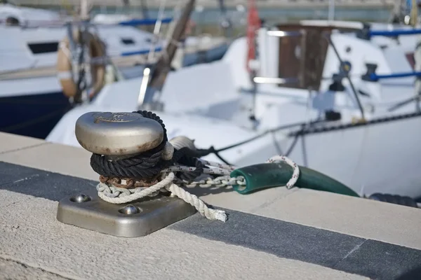 Italia Sicilia Mar Mediterráneo Marina Ragusa Febrero 2018 Veleros Puerto — Foto de Stock