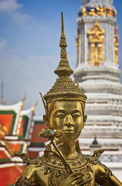 Thailand Bangkok Imperial Palace Imperial City Golden Ornamental Statue — Stock Photo, Image