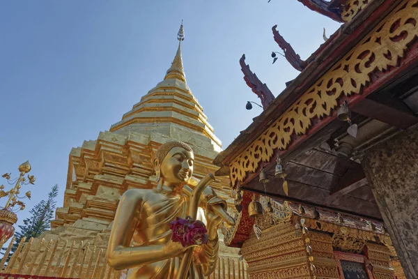 Tailandia Chiang Mai Prathat Doi Suthep Templo Wat Prathat Doi —  Fotos de Stock