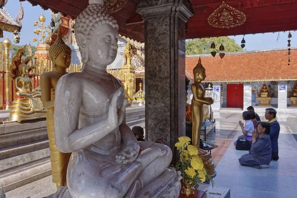 Thailandia Chiangmai Prathat Doi Suthep Tempio Buddista Gennaio 2008 Vecchie — Foto Stock