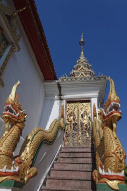 Tayland, Chiang Mai, Prathat Doi Suthep Tapınağı (Wat Prathat Doi Suthep), Ejder heykelleri