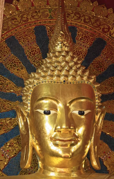 Thajsko Chiang Mai Prathat Doi Suthep Chrám Zlatá Socha Buddhy — Stock fotografie