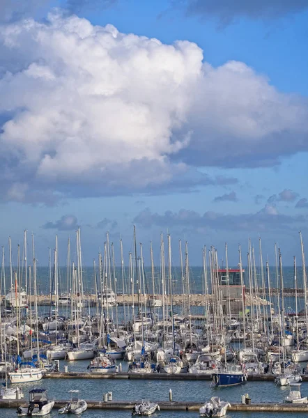 Italy Sicily Mediterranean Sea Marina Ragusa March 2018 Boats Luxury — Stock Photo, Image