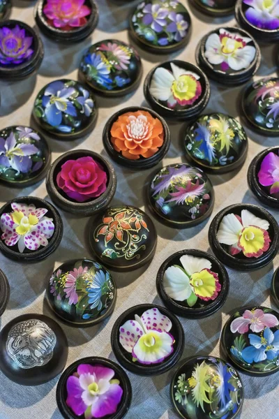 Ταϊλάνδη Τσιάνγκ Μάι Σαπούνια Χειροποίητα Διάφορα Σχήματα Λουλούδια Για Πώληση — Φωτογραφία Αρχείου