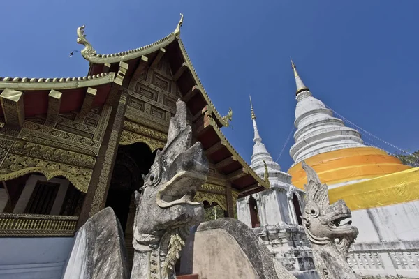 Tailândia Chiang Mai Prathat Doi Suthep Templo Budista Wat Prathat — Fotografia de Stock