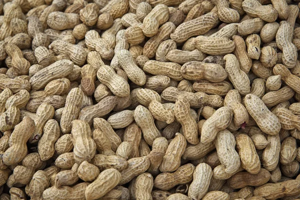 Roasted peanuts in a market