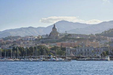 İtalya, Sicilya, messina, Sicilya kanal üzerinden şehir görüntüsü